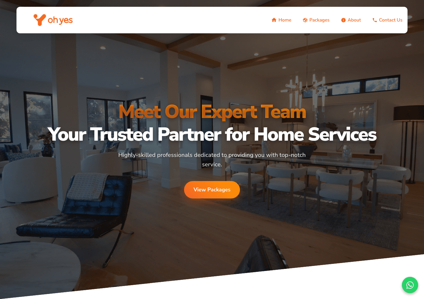 Oh Yes Home Maintenance website homepage